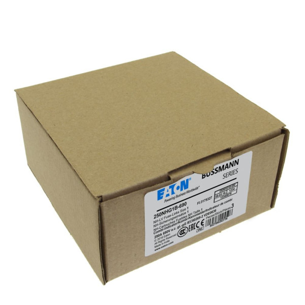 Nh fuse 250a 690v gg size 1  - Eaton - 250NHG1B-690