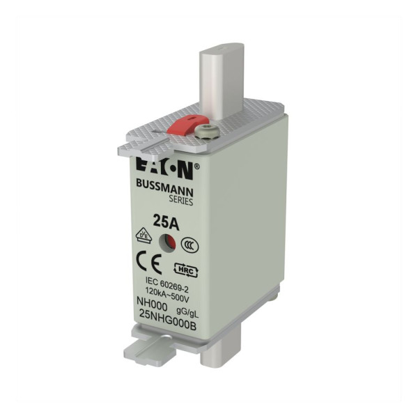 Nh fuse 25a 500v gg/gl size 000  - Eaton - 25NHG000B
