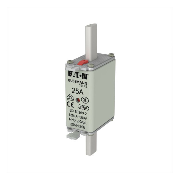Nh fuse 25a 500v gg/gl size 0  - Eaton - 25NHG0B