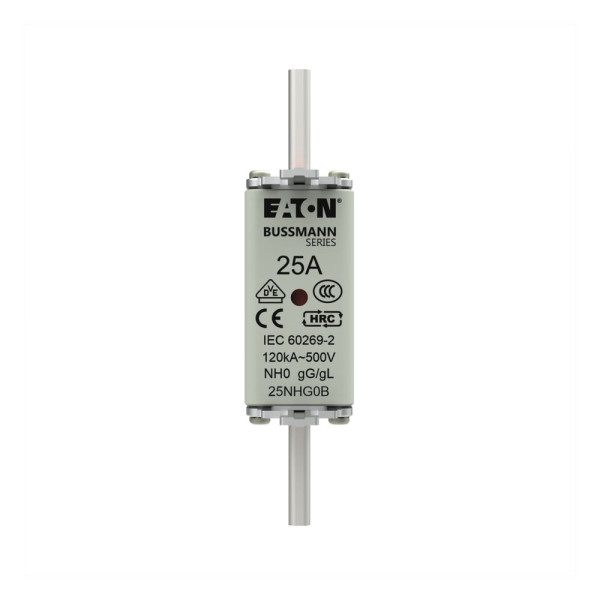Nh fuse 25a 500v gg/gl size 0  - Eaton - 25NHG0B
