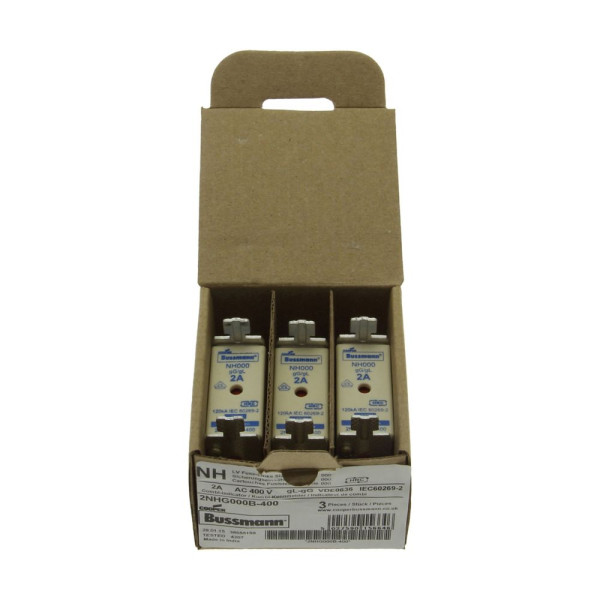 Nh fuse 2a 400v gg/gl size 000  - Eaton - 2NHG000B-400