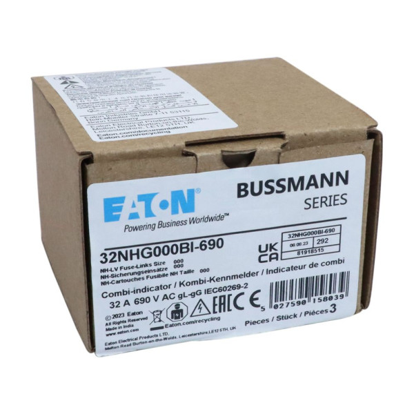 Nh fuse 32a 690v gg/gl size 000 
