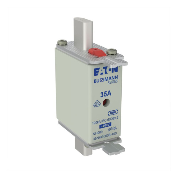 Nh fuse 35a 400v gg/gl size 000  - Eaton - 35NHG000B-400