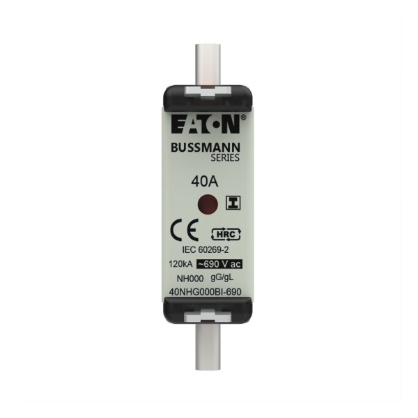 Nh fuse 40amp 690v gg size 000  - Eaton - 40NHG000BI-690