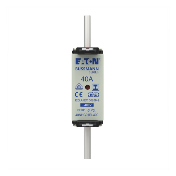 Nh fuse 40a 400v gg/gl size 01 