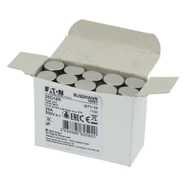 Fuse 25a di/e16 gr 500vac  - Eaton - 25D16R