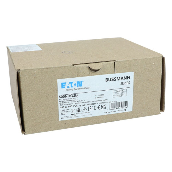 Fuse gg nh2c/p hicap 500a500v  - Eaton - 500NHG2B