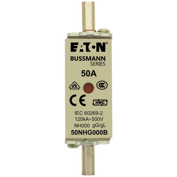 Nh fuse 50a 500v gg/gl size 000  - Eaton - 50NHG000B