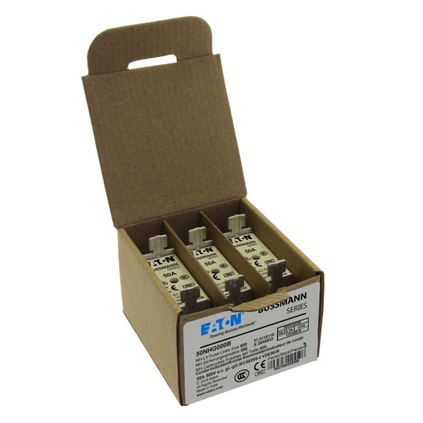 Nh fuse 50a 500v gg/gl size 000  - Eaton - 50NHG000B