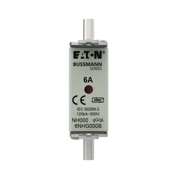 Nh fuse 6a 500v gg/gl size 000  - Eaton - 6NHG000B