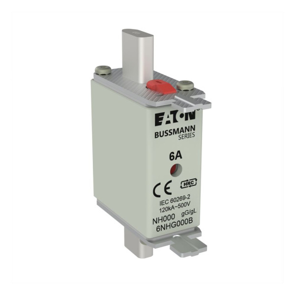 Nh fuse 6a 500v gg/gl size 000  - Eaton - 6NHG000B