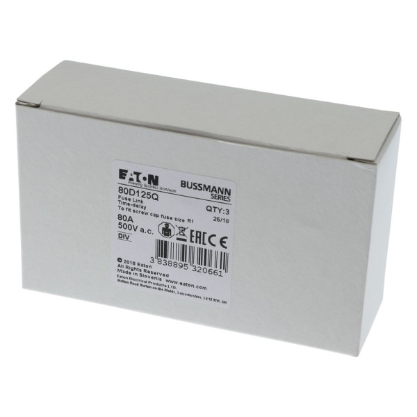 Fuse 80a div 500vac  - Eaton - 80D125Q