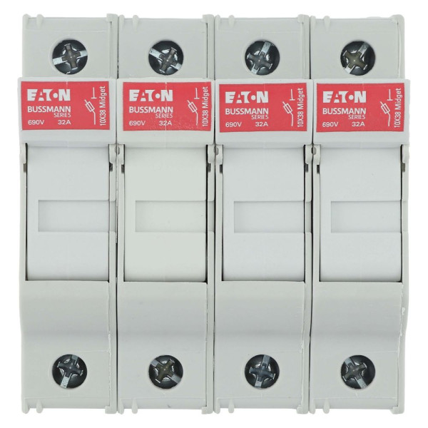 4pole 30a 600v mfh for 10x38 midget fuse  - Eaton - CHM4DU