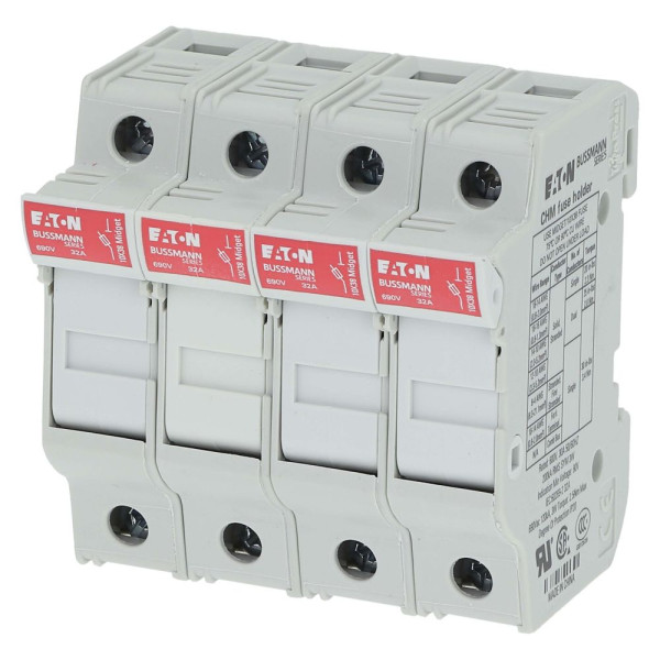 4pole 30a 600v mfh for 10x38 midget fuse  - Eaton - CHM4DU