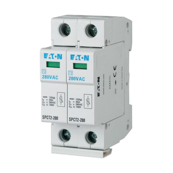 Parafoudres débrochables, 2p, 280vac, 2x20ka (SPCT2-280/2)