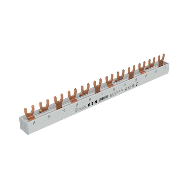 Barre de pontage evgk, triphasé, embouts isolants inclus, 12 modules, 10 mm²