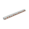 Barre de pontage evgk, triphasé, embouts isolants inclus, 12 modules, 10 mm²