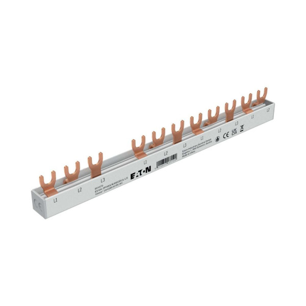 Barre de pontage evgk, triphasé, embouts isolants inclus, 4+8 modules, 10 mm²