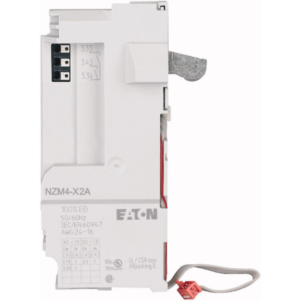Module relais pour nzm4, configurable, 2no, 24v dc, 24-230v ac, push-in (NZM4-X2A) - Eaton - 189723