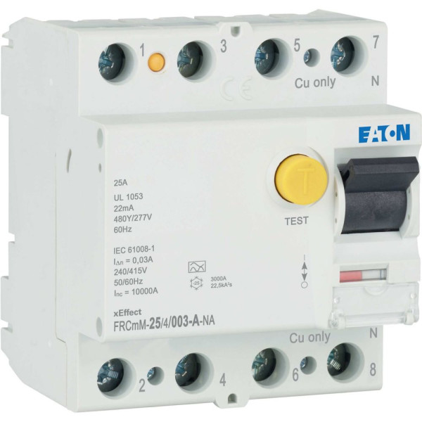 Inter. diff. Frcmm 30ma, 4p, type a-na, 25a (FRCMM-25/4/003-A-NA) - Eaton - 167125