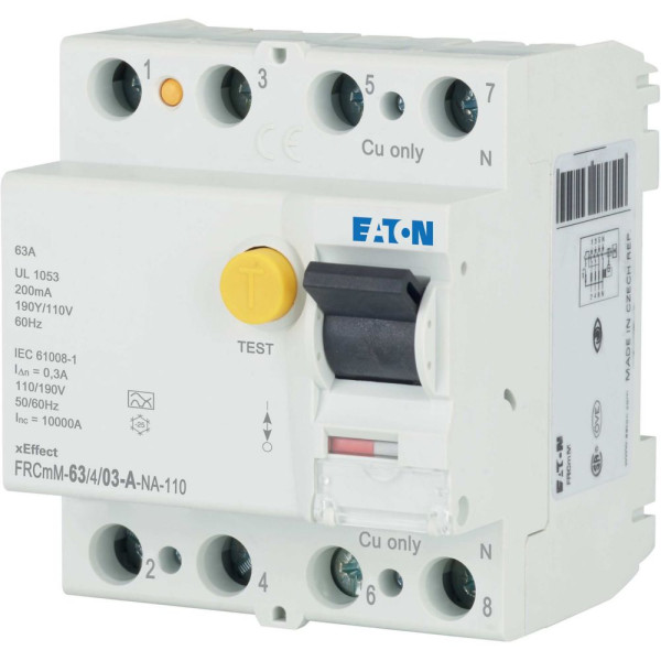 Inter. diff. Frcmm 300ma, 4p, type a-na-110, 63a (FRCMM-63/4/03-A-NA-110) - Eaton - 167704
