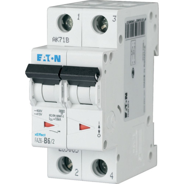 Disj faz 2p 2a 10ka (iec/en 60947-2) cbe b (FAZ6-B2/2) - Eaton - 177543