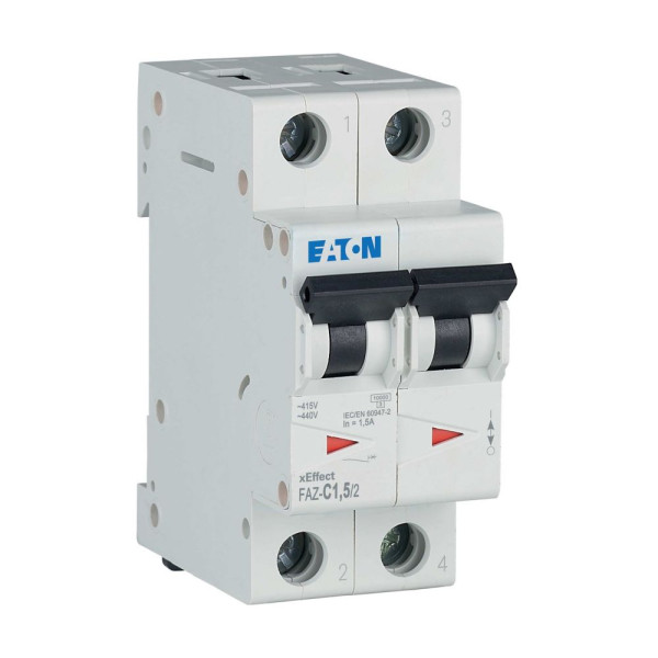 Disj faz 2p 1,5a 15ka (iec/en 60947-2) cbe c (FAZ-C1,5/2) - Eaton - 278746