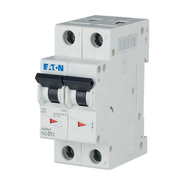 Disj faz 2p 1a 15ka (iec/en 60947-2) cbe d (FAZ-D1/2) - Eaton - 278768