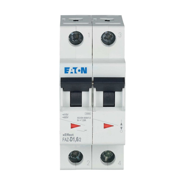 Disj faz 2p 1,6a 15ka (iec/en 60947-2) cbe d (FAZ-D1,6/2) - Eaton - 278770