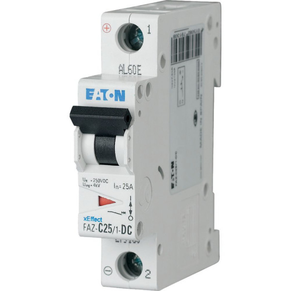 Disjoncteur modulaire, 2a, 1p, courbe c, dc (FAZ-C2/1-DC)