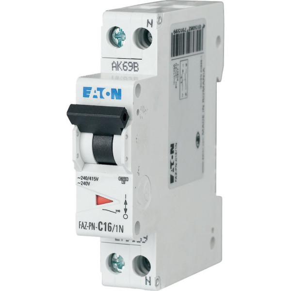 Disjoncteur modulaire, 20a, 1np, car. C, ac (FAZ-PN-C20/1N) - Eaton - 279160
