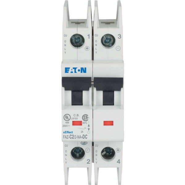 Disjoncteur faz cbe c 2a 2p na dc (FAZ-C2/2-NA-DC) - Eaton - 137239