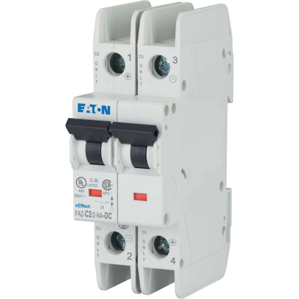 Disjoncteur faz cbe c 2a 2p na dc (FAZ-C2/2-NA-DC) - Eaton - 137239