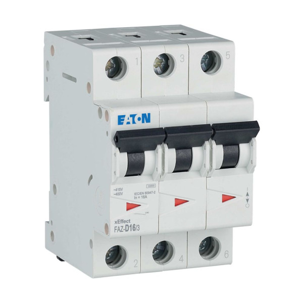 Disj faz 3p 16a 15ka (iec/en 60947-2) cbe d (FAZ-D16/3) - Eaton - 278896
