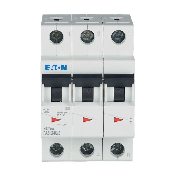 Disj faz 3p 40a 15ka (iec/en 60947-2) cbe d (FAZ-D40/3) - Eaton - 278900