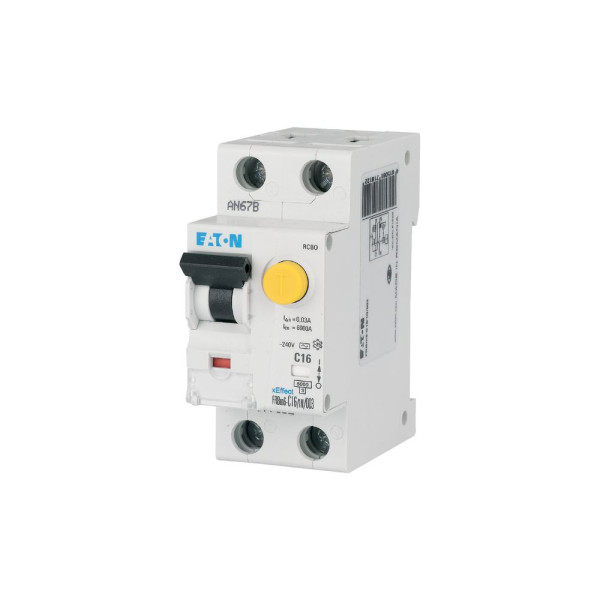 Disjoncteur différentiel, 25a, 100ma, courbe b, 1p+n, type ac (FRBM6-B25/1N/01) - Eaton - 177815