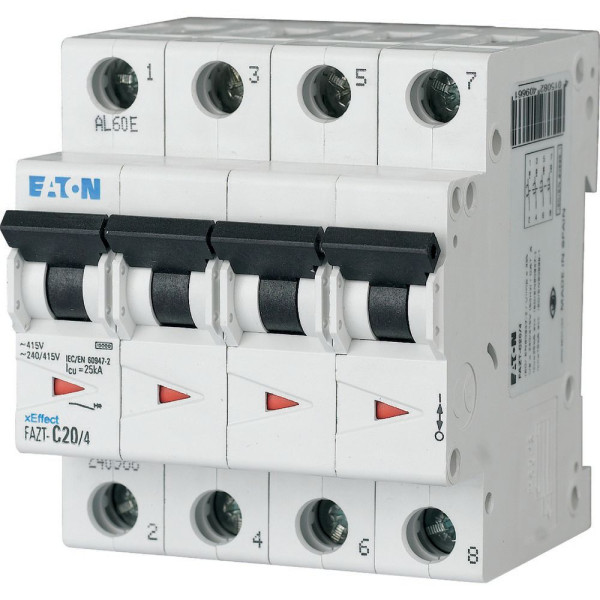 Disjoncteur fazt cbe d 4p 10a (FAZT-D10/4) - Eaton - 240979