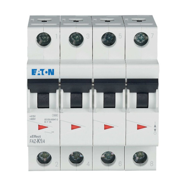Disj faz 4p 1a 15ka (iec/en 60947-2) cbe k (FAZ-K1/4) - Eaton - 279090
