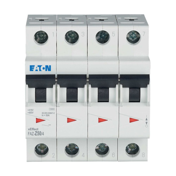 Disj faz 4p 50a 15ka (iec/en 60947-2) cbe z (FAZ-Z50/4) - Eaton - 279120