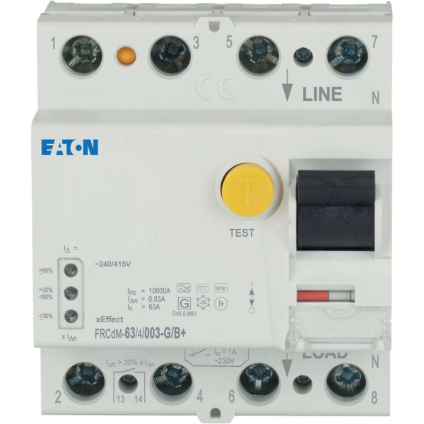 Inter. diff. Élec. Frcdm 30ma, 4p, type g/b+, 63a (FRCDM-63/4/003-G/B+) - Eaton - 167882
