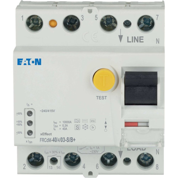 Inter. diff. Élec. Frcdm 300ma, 4p, type s/b+, 40a (FRCDM-40/4/03-S/B+) - Eaton - 167889