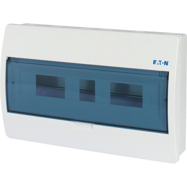 Coffret en saillie ip40, 1 rangée, 18 mod, porte transparente (BC-O-1/18-ECO)