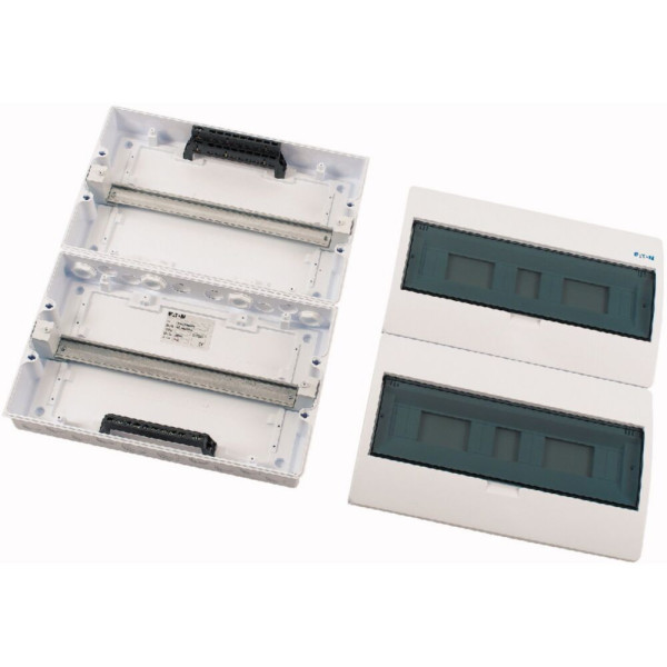 Coffret en saillie ip40, 2 rangées, 36 mod, porte transparente (BC-O-2/36-ECO)