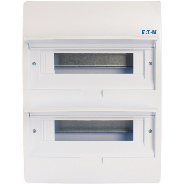 Coffret en saillie ip40, 2 rangées, 24 mod, porte blanche (BC-O-2/24-TW-ECO)