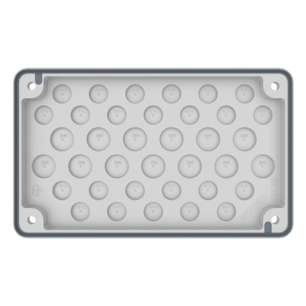 Flasque isolant, ip66, entrées de câble démontable jusqu'à 20mm
