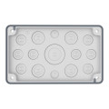 Flasque isolant, ip66, entrées de câble démontable jusqu'à 50mm (15)