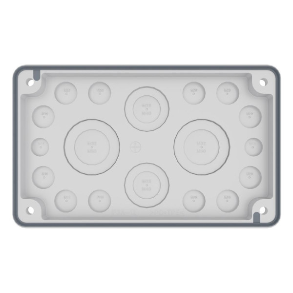 Flasque isolant, ip66, entrées de câble démontable jusqu'à 50mm (18)