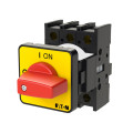 Inter d'arrêt d'urgence, 3p, 25a, manette rouge, montage encastré (P1-25/E-RT)