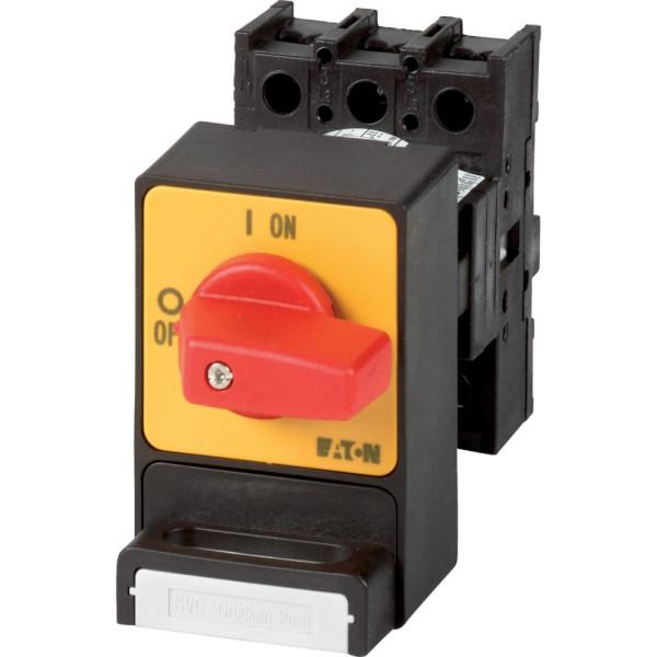 Inter anti-panique, 3p, 25a, cadenassable, manette rouge, encastré (P1-25/E/SVC(S)-RT) - Eaton - 044974