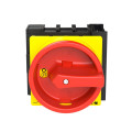 Inter général, 3p+n +1f+1o, 25a, poignée rouge-jaune, verr., encastré (P1-25/EA/SVB/N/HI11)